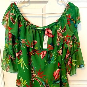 New York and Company Sweet Pea off the shoulder shirt